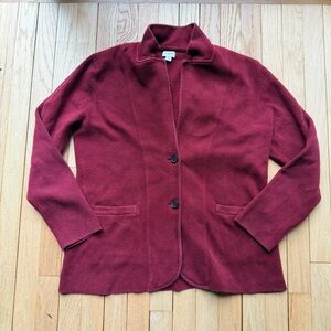 J. Crew Burgundy Button-Up Cardigan